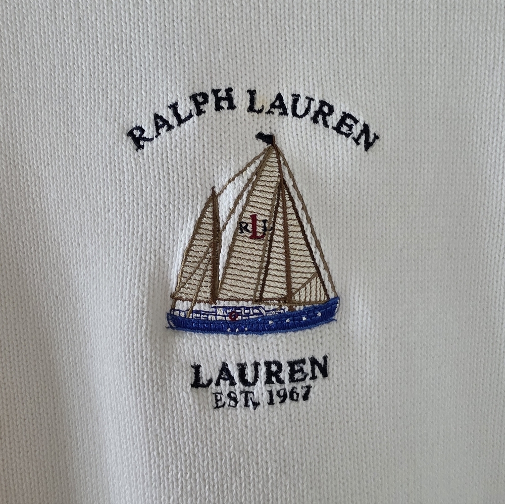 Ralph Lauren 100% Cotton Sweater Sz L $38 - Picture 3 of 7
